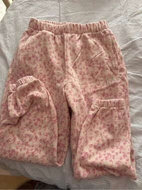 LoveShackFancy x Gap Pink Floral Fleece Bottoms and Hoodie